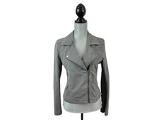 Marrakech Women's Gray Long Sleeve Zip Moto Biker Jacket Size M