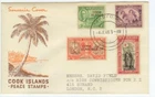 1946 New Zealand Cook Islands Peace Stamps First Day Cover