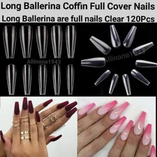  Long Ballerina Full Cover Artificial False Fake Nail Tips 120/600/1200pcsJargod