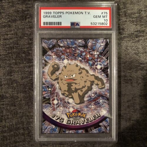 #75 Graveler Topps TV Animationsserie 1 schwarzes Logo Pokémon Karte PSA 10 EDELSTEIN MT - Bild 2 von 3