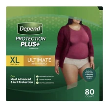 Depend Protection Plus for Women X-Large 80-Ct