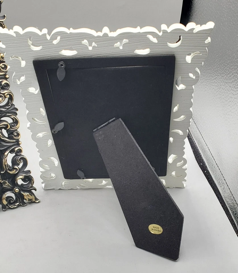 Picture Frame 4x6 Black And White With Gold Set Of 2 B5 - Image 4 of 4
