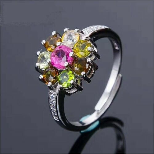 Pendentif Argent 925 Avec Tourmaline Et Calsilica Arc-en-ciel - Occasion - Modèle D5