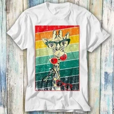 Gay Giraffe Sunglasses Lesbian Pride Proud T Shirt Meme Gift Top Tee Unisex 1098