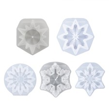 Crystal Epoxy Resin Mold Christmas Ornaments Snowflake Pendant Silicone Mould