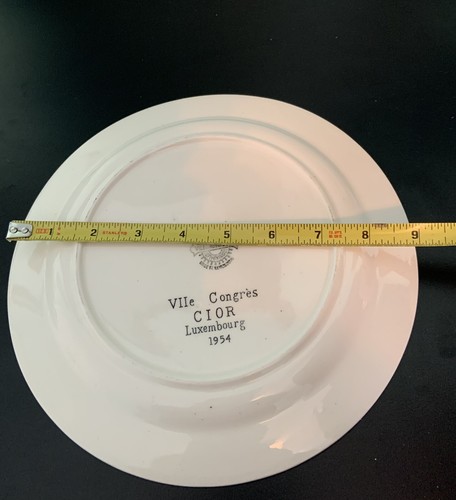 1954 dated VILLEROY & BOCH 9-1/4” PLATE of LUXEMBOURG EN 1835 ETCHING BY N. LIEZ - Picture 6 of 8