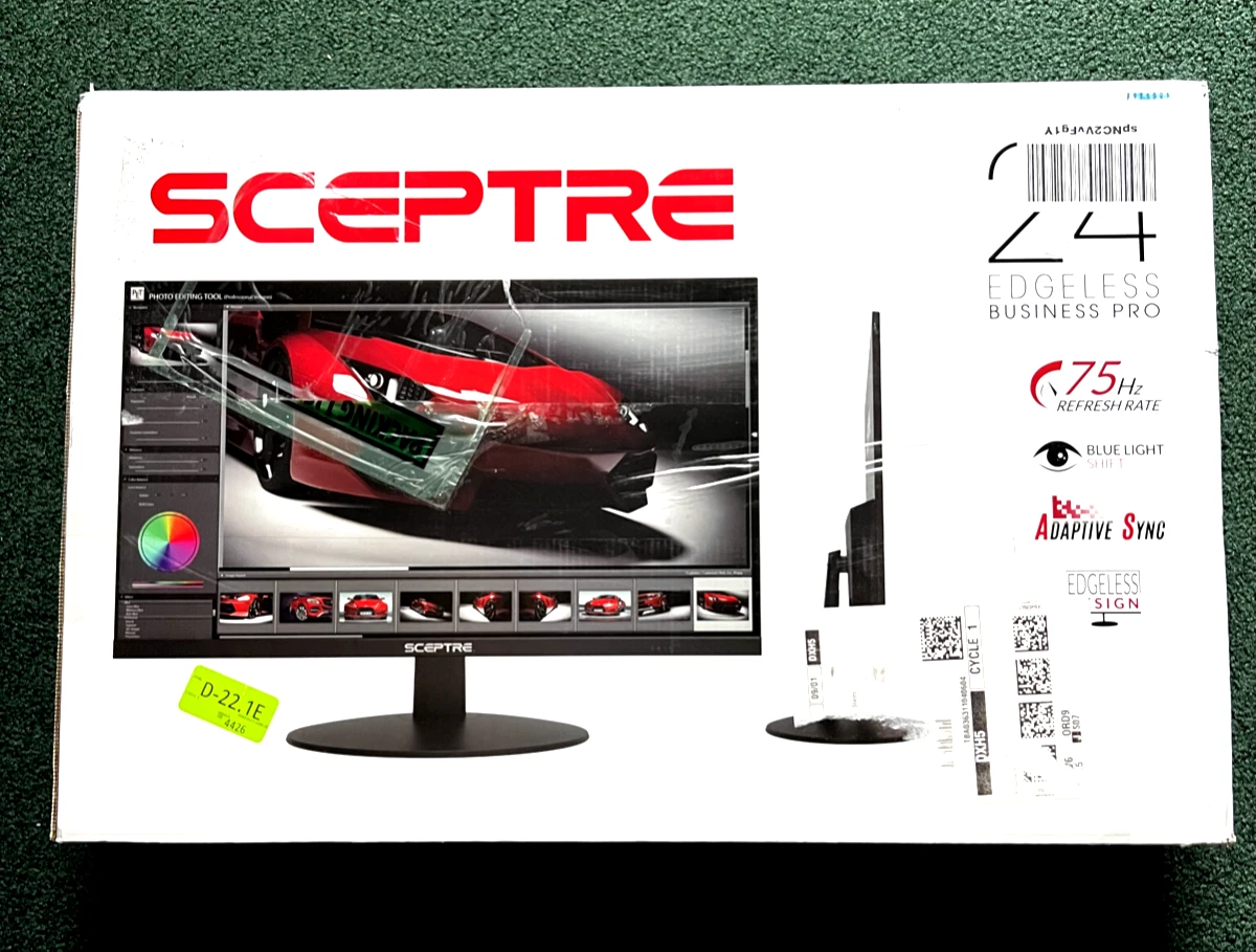 Sceptre Edgeless Business Pro 24 inch Widescreen LED Monitor E248W 19203R NEW