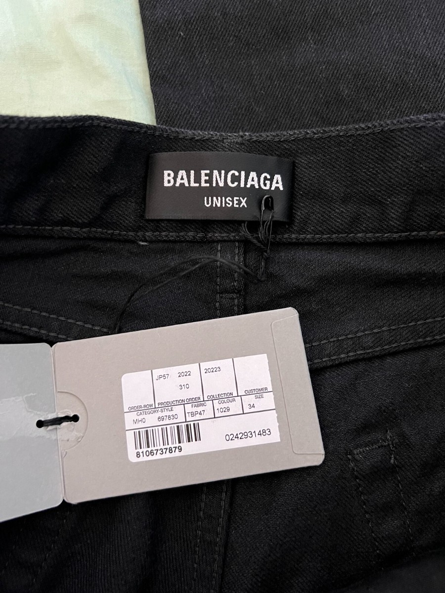 Balenciaga Slim Fit Japanese Denim Jeans - Size 34 - Rubber