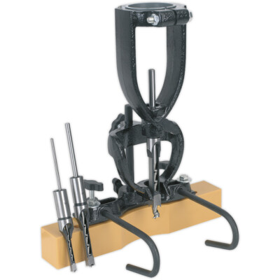 Säulenbohrer Holz Stemmaufsatz - 40 mm bis 65 mm Bund - Meißel & Bit Set