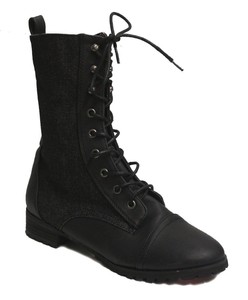 kendall and kylie black combat boots
