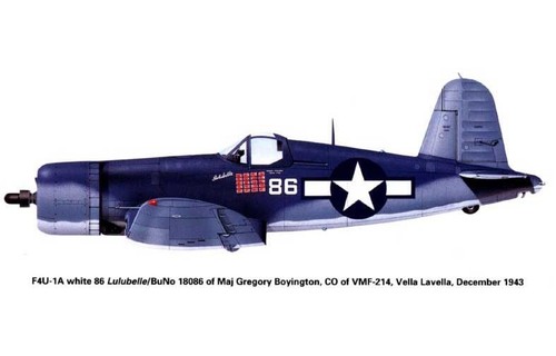 Model Airplane Plans (UC): Corsair F4U-1a 1/12 Scale 41"ws for .60 (Musciano) - Picture 3 of 3