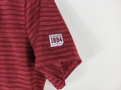 Temple Owls Under Armor 1884 Red Striped Polo Shirt NCAA Womens Size S - Picture 4 of 9