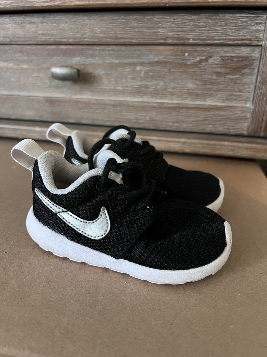 Nike Roshe One (TDV) Infants/Toddlers Shoes Black/Mettalic Silver