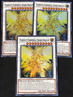 YUGIOH STARDUST CHRONICLE SPARK DRAGON CIBR-ENSE1 SUPER X3 (NM)