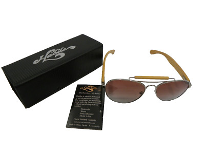 Mens/Womans Habibe ''My Love'' Wood Arm Mojo Sunglasses