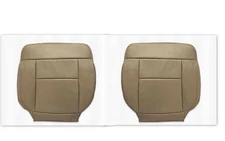 2005 2006 Ford F150 Driver & Passenger Bottom Replacement Leather Seat Cover Tan