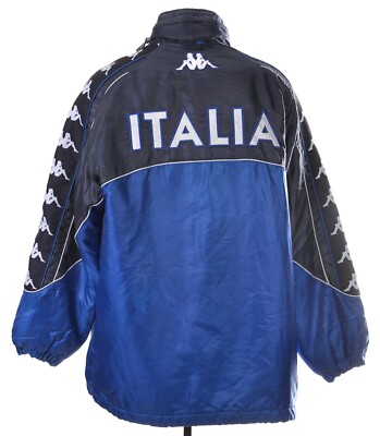 ITALY 1999/2000 FOOTBALL BENCH JACKET JERSEY KAPPA SIZE XL ADULT
