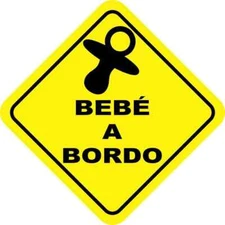5in x 5in Bebé A Bordo Sticker Car Truck Vehicle Bumper Decal