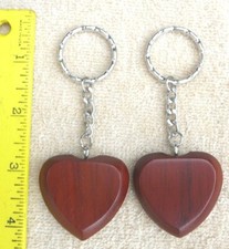 Lot of 40 red wood heart shape pendant key chain wooden keychain Valentine NEW