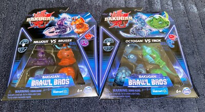 Bakugan Brawl Bros Nillious Vs Bruiser & Octogan Vs Trox Walmart EXCLUSIVE