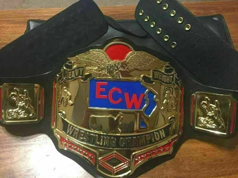 Cinturón Campeonato Mundial Peso Pesado ECW Hecho a Medida 4 mm Placas de Zinc Foto 4 de 4