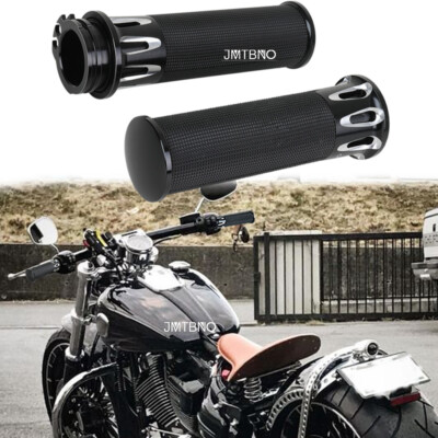 CNC Motorcycle 1'' 25MM Hand Grips Handlebar Rubber For Harley Davidson Road King