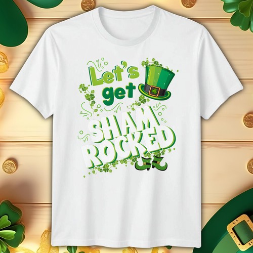 Let's Get Shamrocked Hombres Mujeres Divertidas Camisetas Día de San Patricio Camiseta Irlandesa #STPD - Imagen 19 de 20