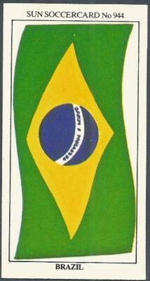 THE SUN 1979 SOCCERCARDS #944 - BRASILIEN FLAGGE