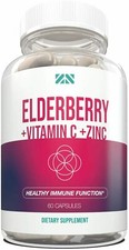 Elderberry Vitamin C Zinc - Supports Healthy Immune Function - Echinacea  P