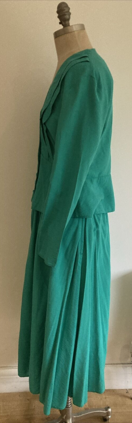 Zandra Rhodes at 5th Avenue Jade Skirt Suit Vintage 1980s, UK Size 14 4