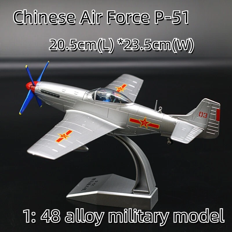 1:48 Alloy Diecast Military Model North American P-51 Mustang Fighter Aircraft - Image 3 of 4