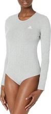 Adidas Women's Essentials Studio Bodysuitm, Medium Grey Heather
