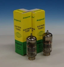 RARE Matched Pair 6922 Tubes By Amperex USA For Beckman Maxi PreAmp 2 NOS BN1741