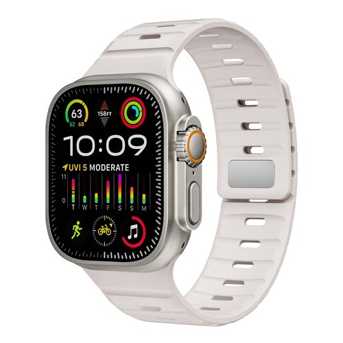 For iWatch Band Series 10 9 8 7 6 5 4 3 SE Ultra Magnetic Silicone Wrist Strap - Photo 35 sur 47