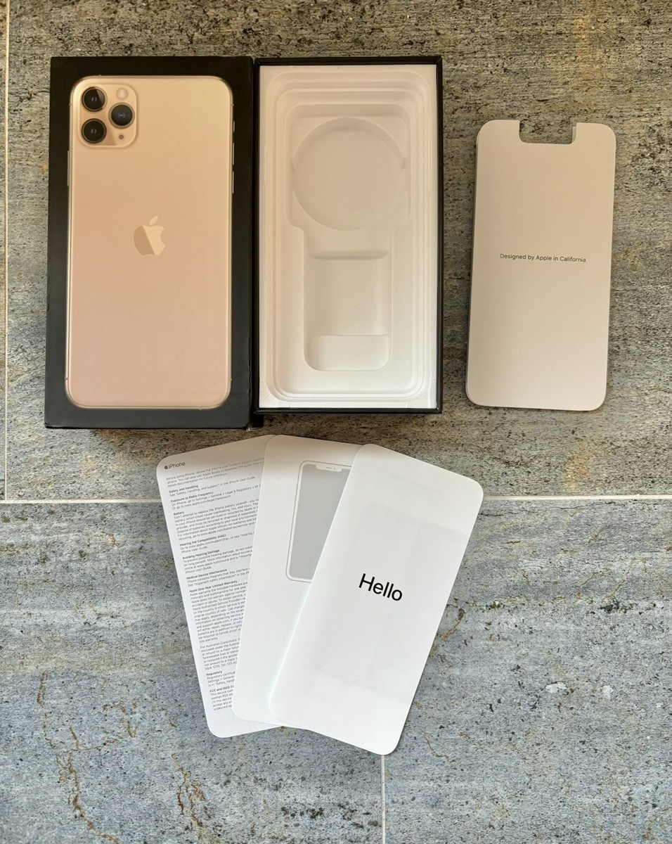Empty Box Only & Papers Apple iPhone 11 Pro Max 64GB Gold No Phone 