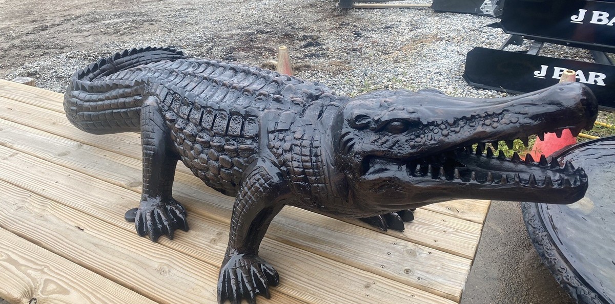 Alligator Aluminum Statue | eBay