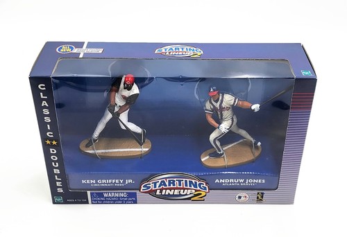 2001 Starting Lineup 2 Classic Doubles Ken Griffey Jr Andruw Jones MLB Figure - Picture 2 of 10