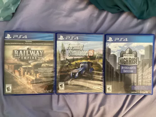 Lot of 3 ps4 simulation games Project Highrise, Railway Empire, Farming 15