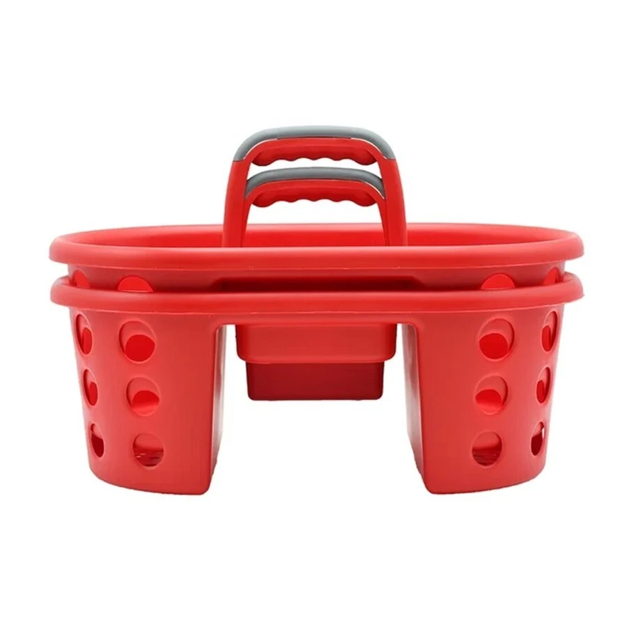 Carrito de ducha de plástico para almacenamiento de baño de gran capacidad 2 piezas Foto 2 de 4