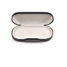 Classic 2 in 1 Glasses Case, PU Leather Hard Shell Glasses Case Black