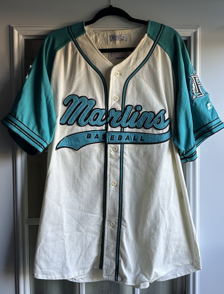 Vintage Starter Florida Marlins Baseball Jersey Florida Marlins