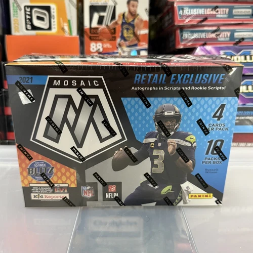 Panini 2021 Mosaic NFL Football Mega Box New Sealed Reactive Yellow