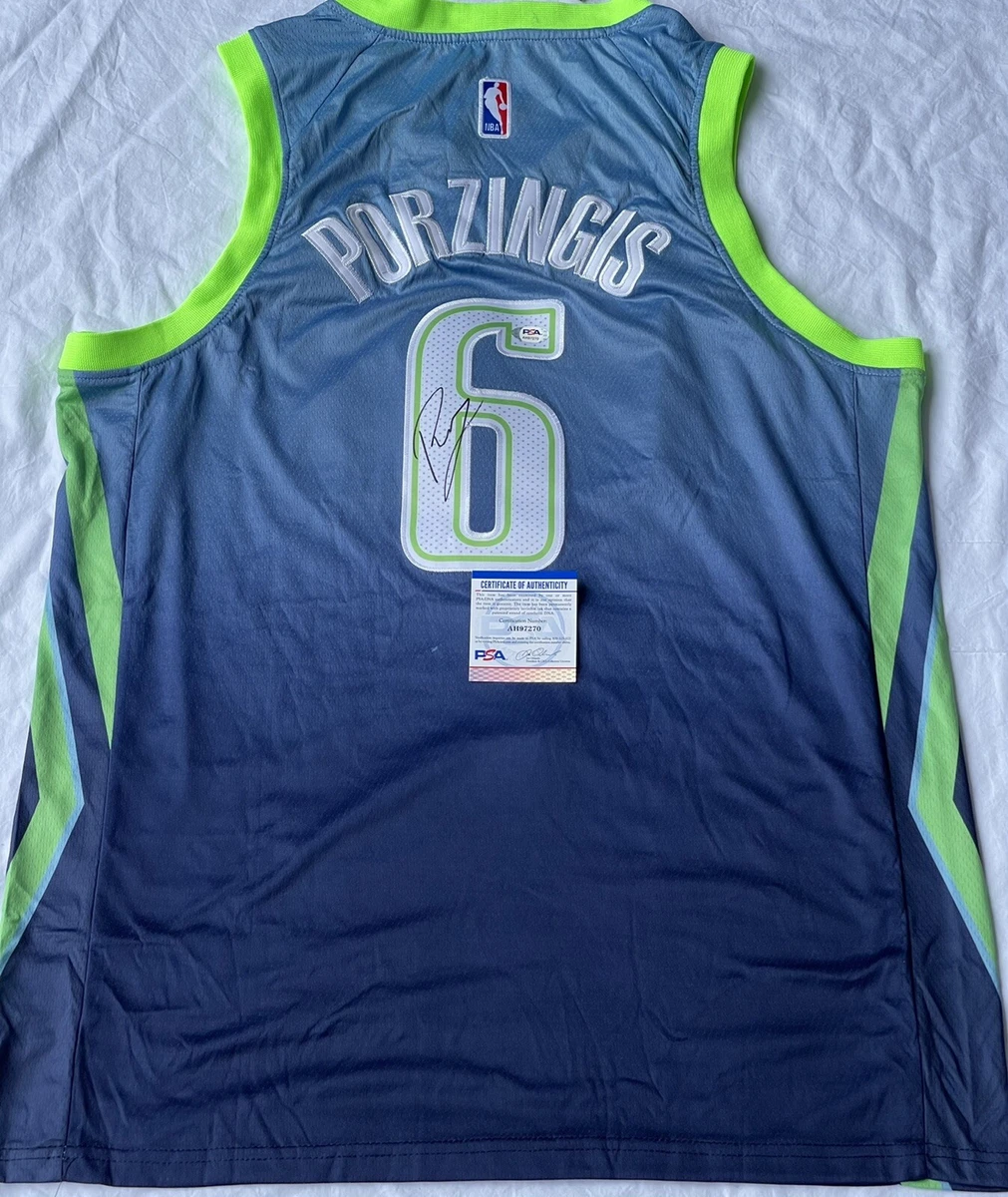 Kristaps Porzingis Signed Mavericks Jersey (PSA COA)