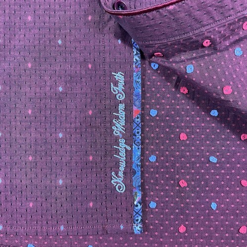 Camisa Robert Graham Manga Larga Botón Para Hombre Mediana Roja Geométrica Bordada Usada en Excelente Condición - Imagen 5 de 13