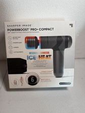 Sharper Image Powerboost Pro Hot Cold Compact Deep Tissue Massage Gun - New