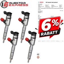 4x 0445110739 Bosch Einspritzdüse Injektor Opel Fiat Peugeot 1.6 HDi 9687069280