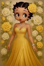 Betty Boop in Yellow Sticker Decal Laptop Wall Mirror Cup Tumblr Locker