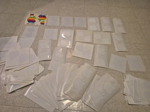 Authentic Apple White Logo Sticker Decal 2-per-sheet Lot Over 100 sheets