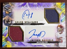 2024 Topps Inception - Dual Rookie Relic Autographs Caleb Williams, Jayden...