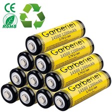 LOT 1-20 PCS 14500 AA Battery 1200mAh 3.7V Rechargeable Cell Batteries
